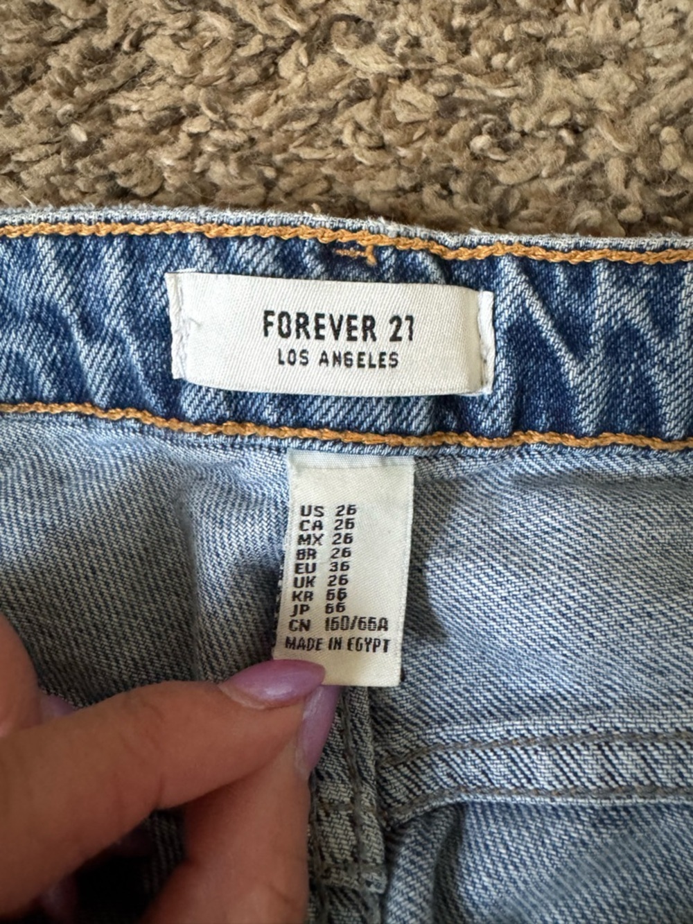 Forever 21 Light Blue Wide-Leg Jeans with Raw Hem - Picture 3 of 4